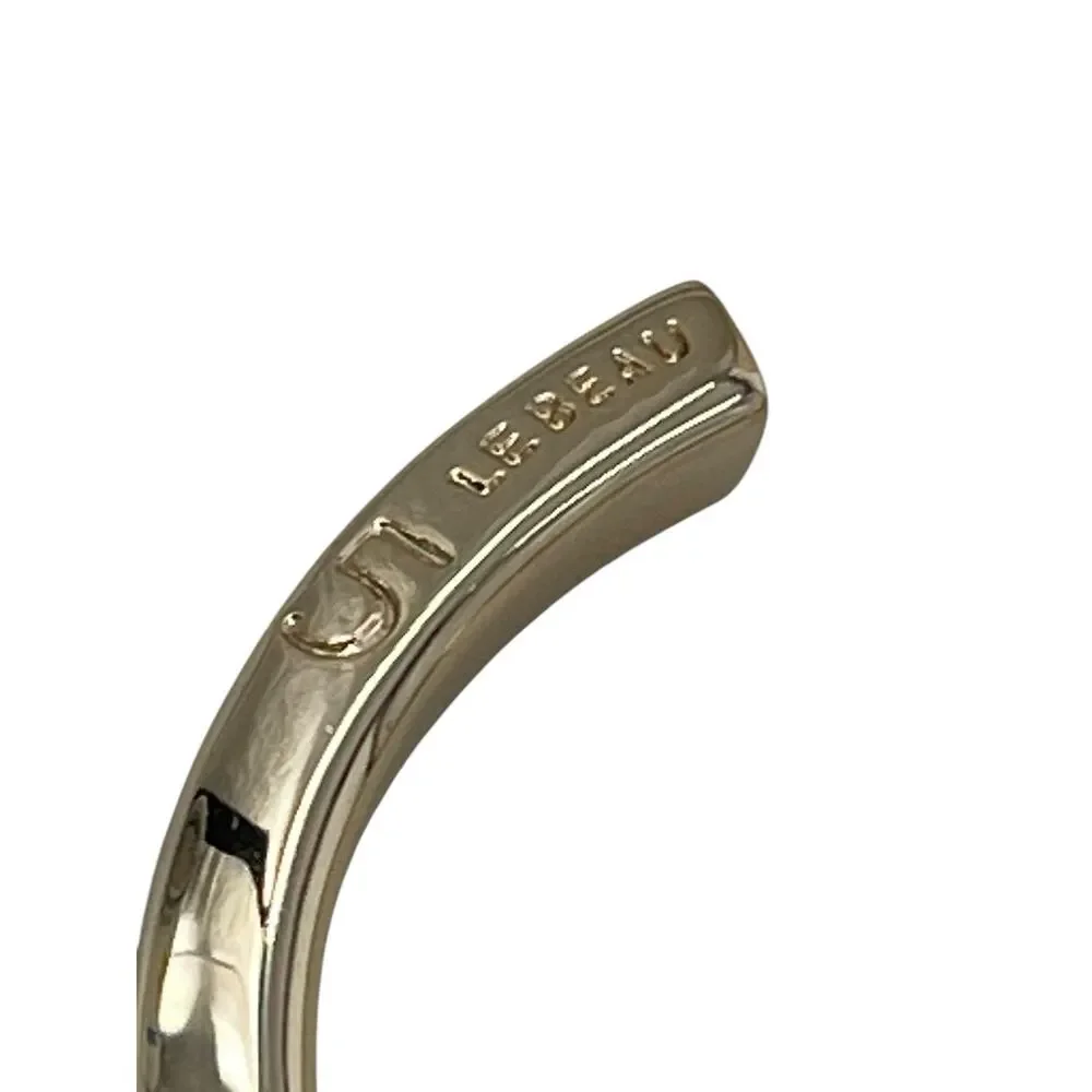 Giles & Brother Le Beau Hex Cuff Bracelet Shiny Gold Size 5